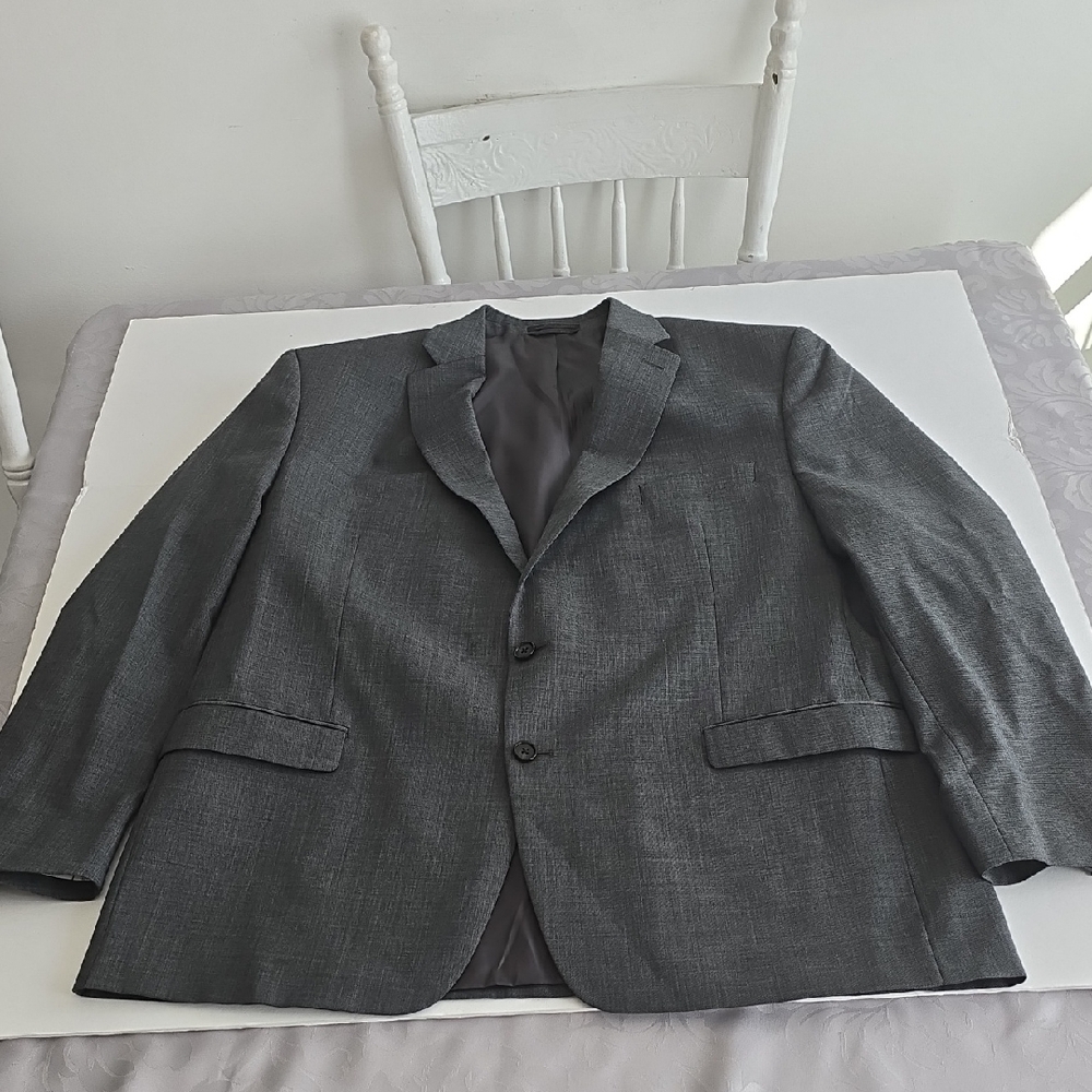Lauren Ralph Lauren Wool 2 Button Blazer Suit  Jacket Gray Size 46L